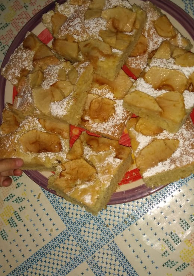 Una foto de Queque con manzana sin huevo