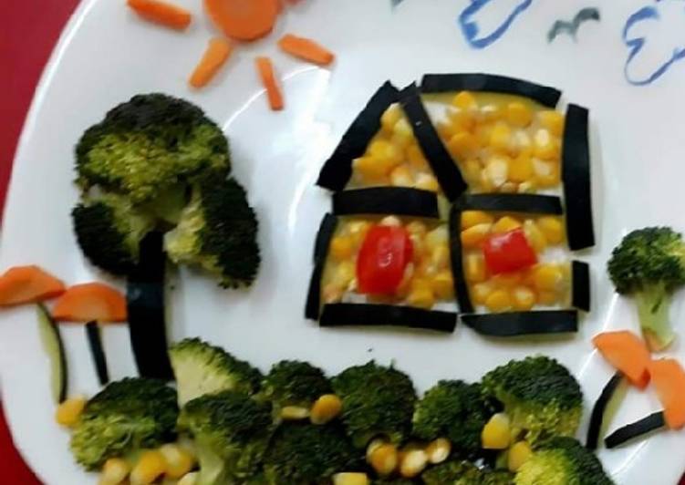 Steps to Prepare Quick Salad plating