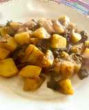 Papas con callampas de pino