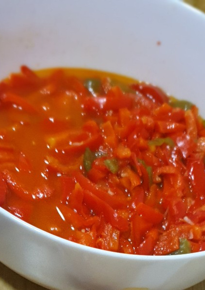 Una foto de 🌶🌶🌶Ensalada de pimientos asados🌶🌶🌶