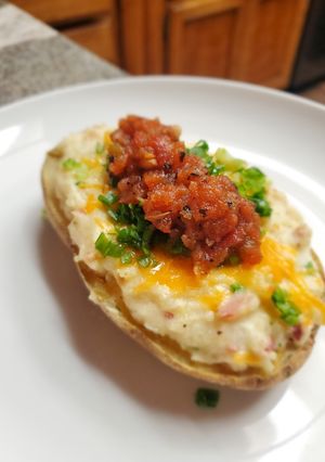 A picture of Vavo's Twice Baked Potatoes.