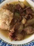 Contramuslos de pollo con jamón y mostaza al brandy