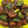 Golden square chilli bread manchurian