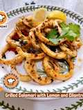 👩‍🍳Grilled Calamari with Lemon and Cilantro
