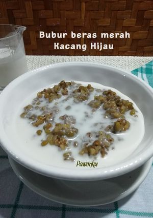 Foto resep 858. Bubur Beras Merah & Kacang Hijau