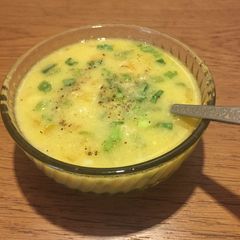 Sweet corn soup A picture of Sweet corn soup.