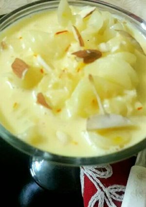 A picture of Kesar pasta payasam.