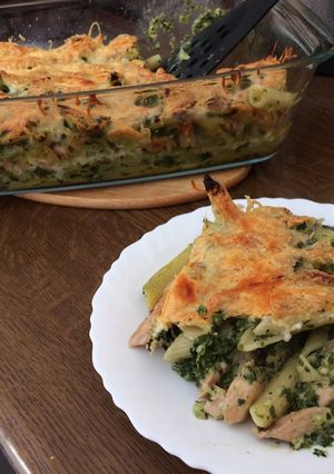 Spenótos-csirkés penne recept fotója