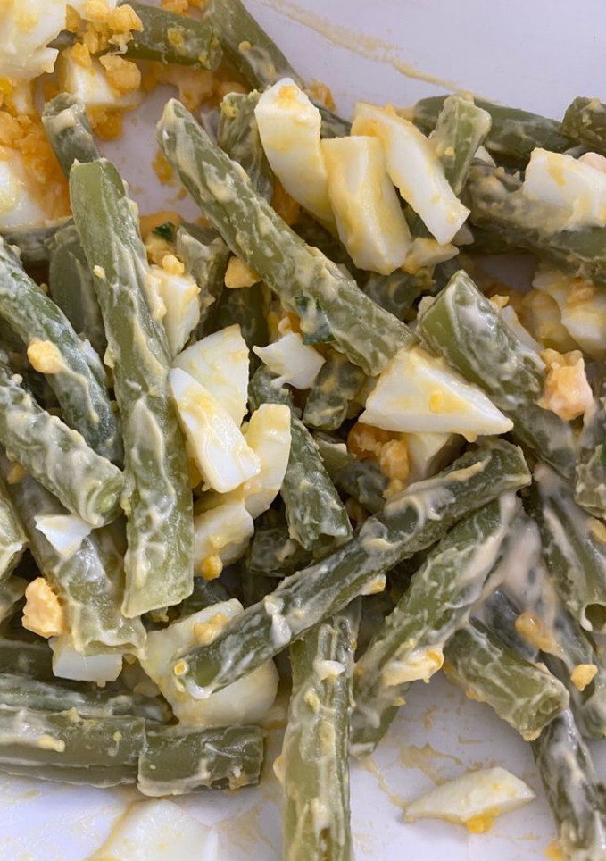 Una foto de Ensalada de ejote y huevo