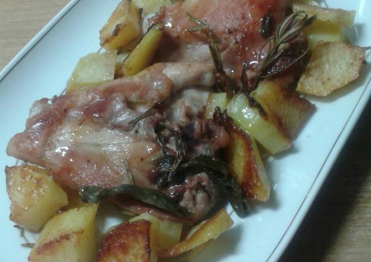 Pollo e patate al forno