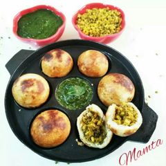 A picture of Mini Moong daal Kachori in Appam Pan(less oily).