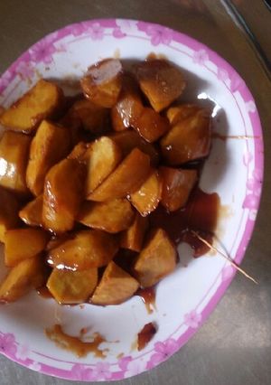 Hình của món Khoai lang ngào đường thốt nốt.