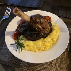 A picture of Slow Roast Lamb Shank - WOW !.