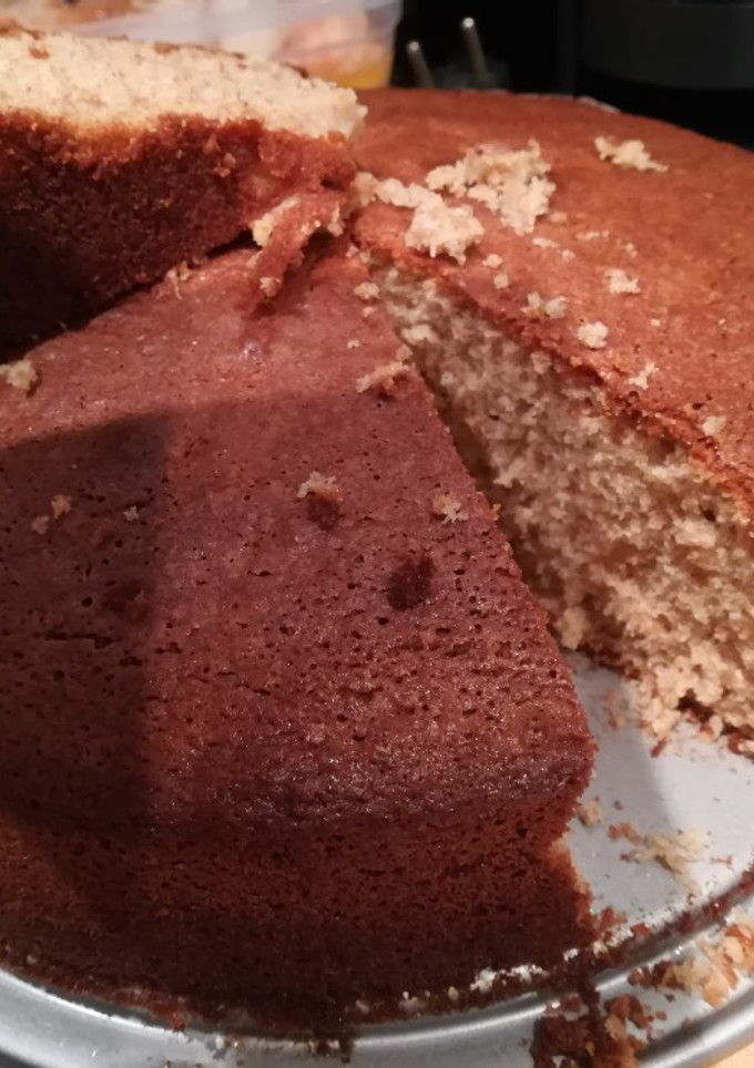 Una foto de Bizcocho de espelta, sin leche y con piña