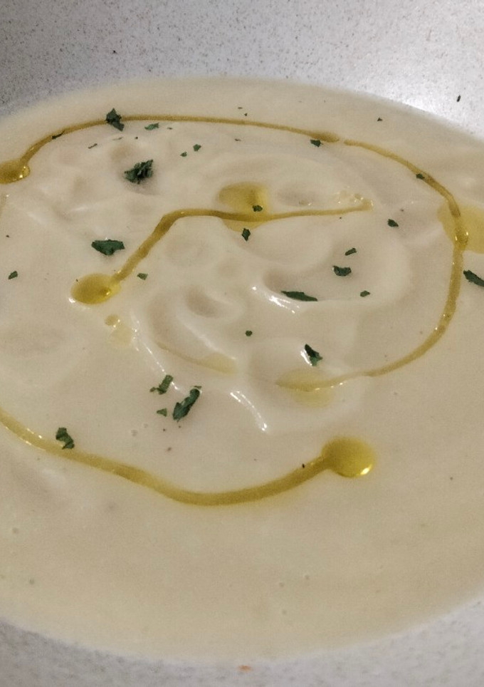 Una foto de Crema de coliflor