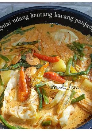 Foto resep Gulai Udang, Kentang, Kacang Panjang