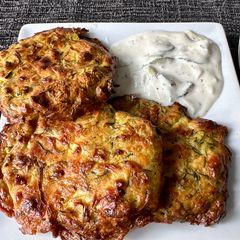 A picture of Zucchini Pancakes.