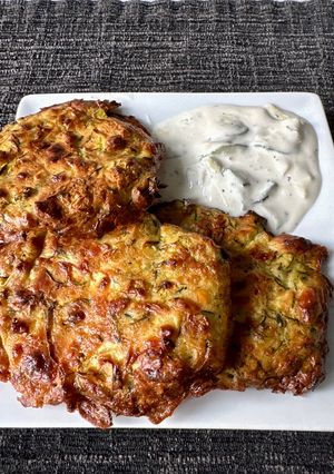 A picture of Zucchini Pancakes.