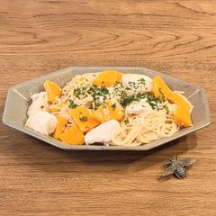 A picture of ★ Pumpkin and chicken milk pasta ★.