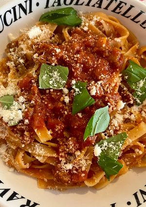 Une photo de Tagliatelles à la sauce bolognaise