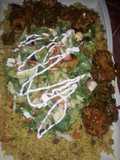 Fried rice wt peppered tofu n salad