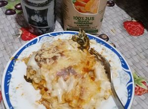 Une photo de Gratin de Macaronis à la Béchamel et Fromage