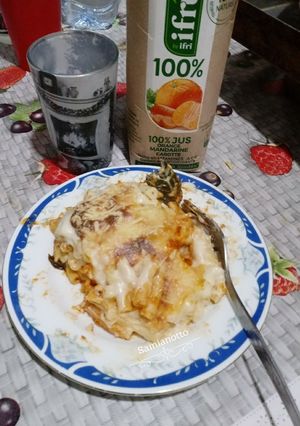 Une photo de Gratin de Macaronis à la Béchamel et Fromage