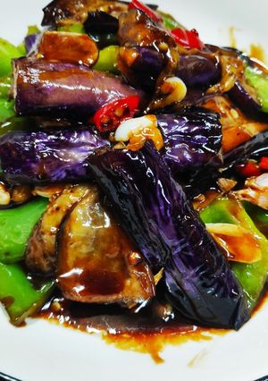 蠔油茄子青椒 的食譜成品照片