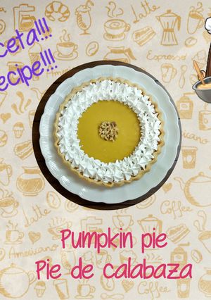 Una foto de Pumpkin pie o Pie de calabaza