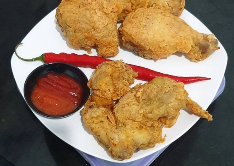 Cara Gampang Membuat Ayam Spicy KFC KW Anti Gagal