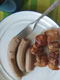 Chicharrón con guineo verde
