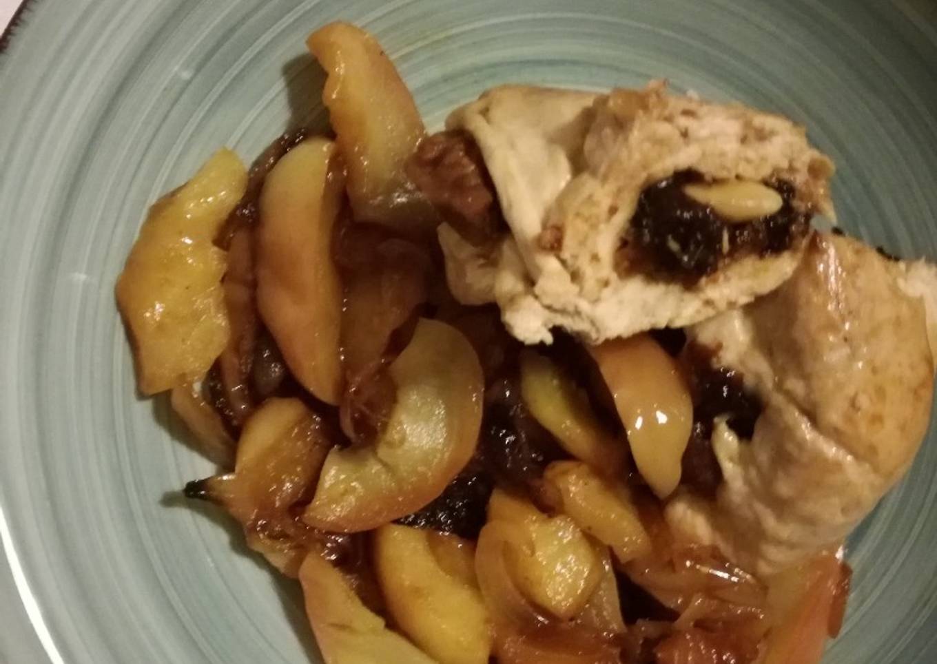 Filets de pintade farcis aux pommes