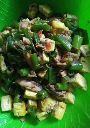 Foto resep Tumis kembang bawang,tongkol,tahu