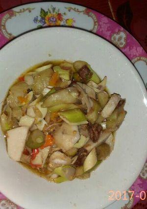 Foto resep Oseng pedas batalampea(batang talas ampela ayam)