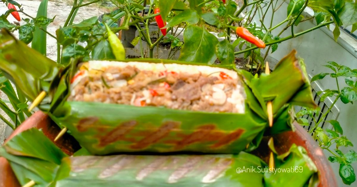 Nasi Bakar Beef Slice Sambal Matah
