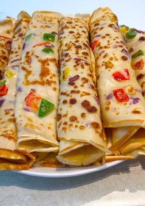 A picture of Vegetables crêpes.
