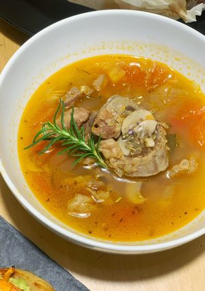 A picture of [Rice Cooker Soup] Italian Tomato Beef Stew.