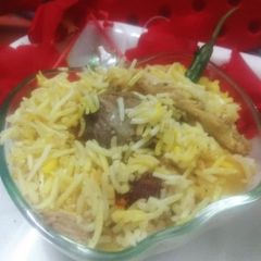 A picture of Chicken dum Biryani.