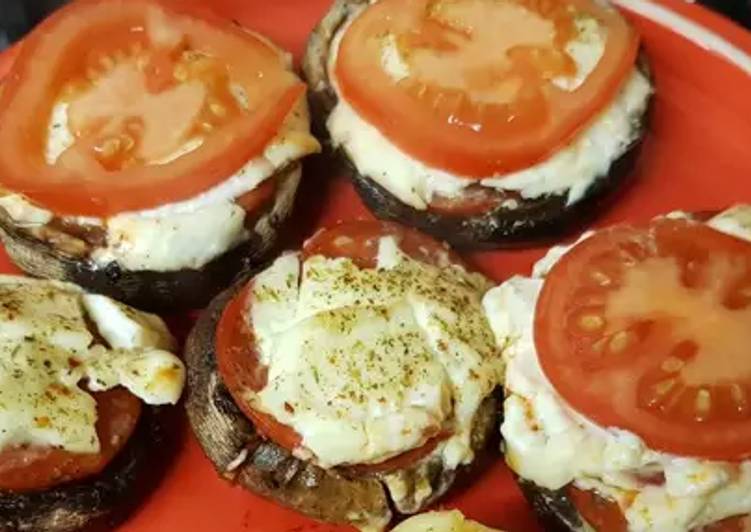 Recipe of Quick My Pizza style stuffed portobello mushrooms