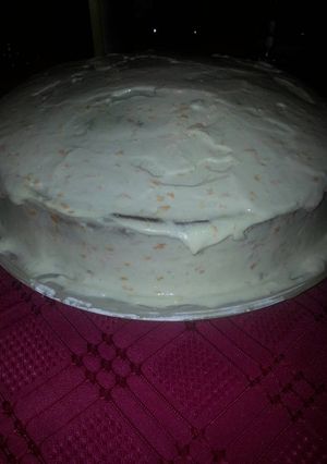 Una foto de Tarta de zanahoria con crema de queso
