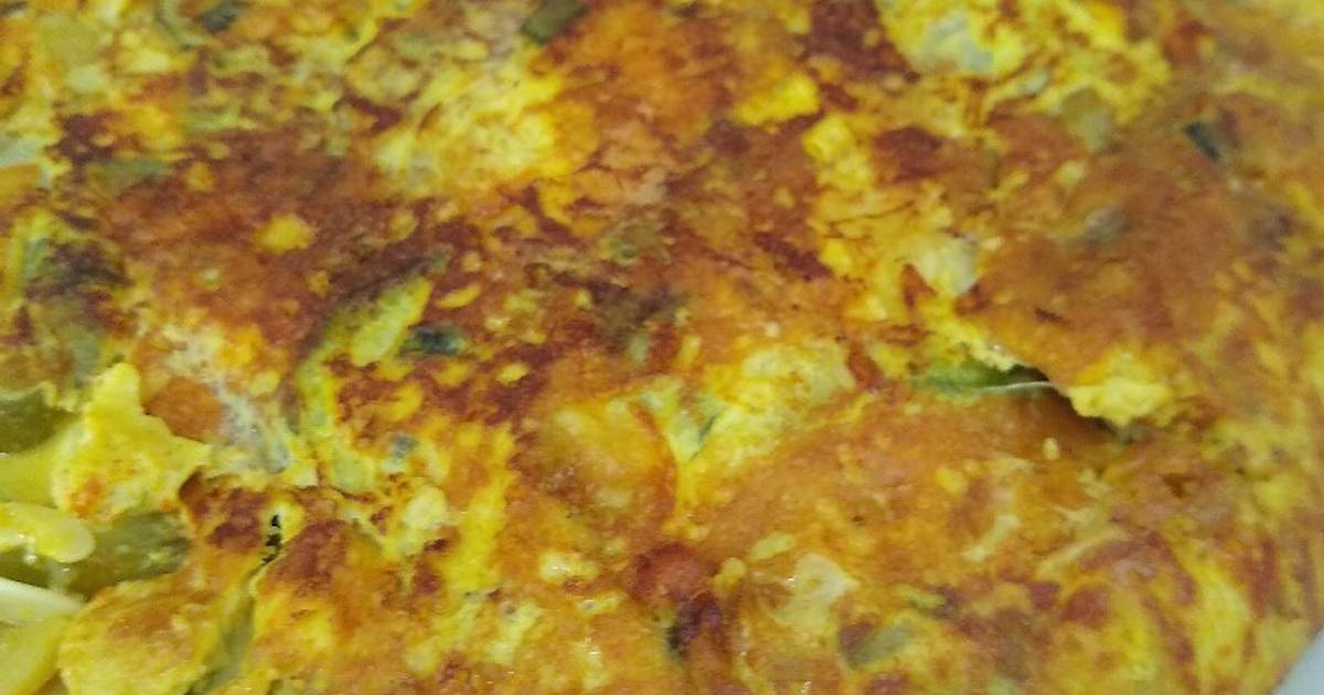 Tortilla de zapallitos y papas al curry Receta de Kele Cookpad