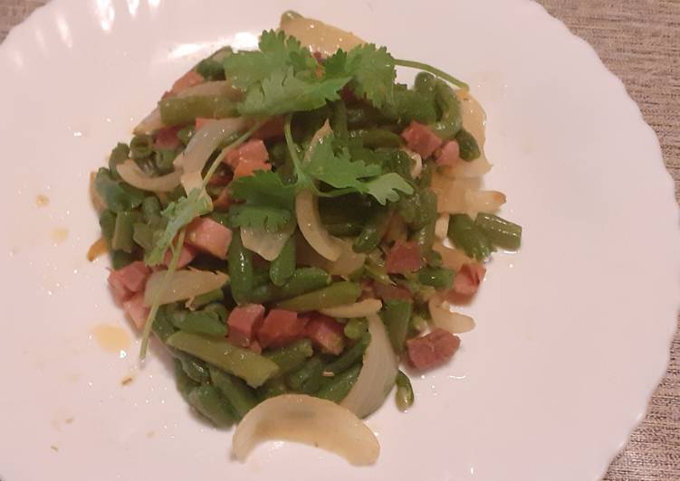 Judías verdes con jamón