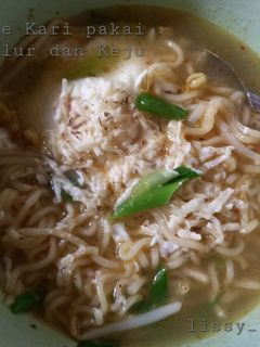 Foto resep Mie Kari Kuah pakai Telur dan Keju