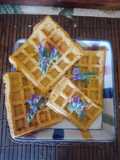 Waffles dulces con estevia
