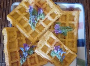 Una foto de Waffles dulces con estevia