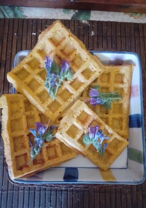 Una foto de Waffles dulces con estevia