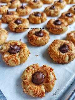 Foto resep Cheesy Nutella Thumbprint Cookies