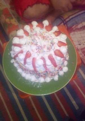 صورة لوصفة كيكة الفراولة