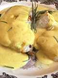 Rape con crema de almendras y azafrán