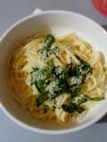 Fideos con crema y albahaca rinden para 4 personas💪😋